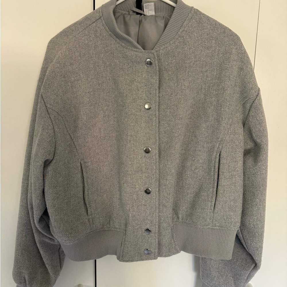 H&M Light Gray Women's Bomber Jacket